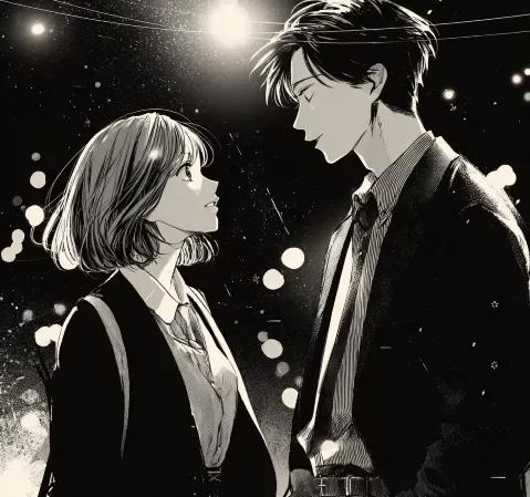 翻开漫画书页，展示题材分类与作品索引的导览氛围